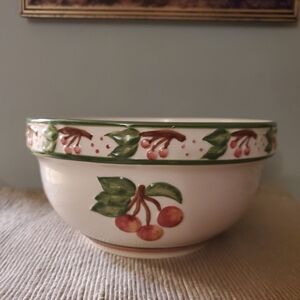 Cherry Pattern Ceramic Bowl